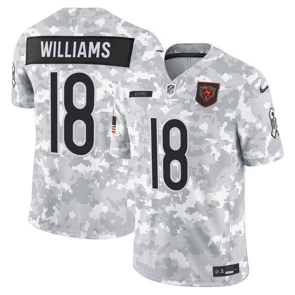 Men's Chicago Bears 2025 Salute to Service Vapor Limited Jersey - All Stitched - Arctic Camo - Caleb Williams — view 1