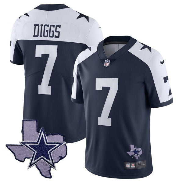 Men's Cowboys Texas Patch Vapor Jersey - All Stitched - Alternate - Trevon Diggs — view 1