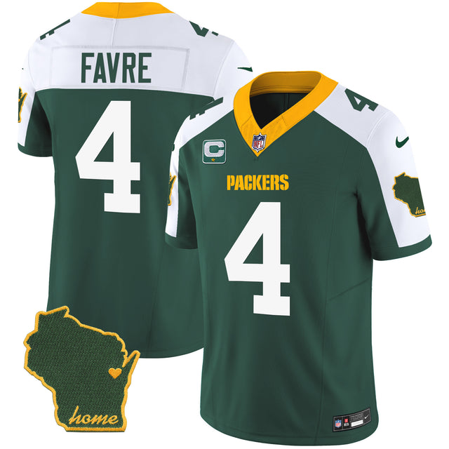Men's Packers Home Patch Vapor Jersey V2 - All Stitched - Alternate - Brett Favre — view 1