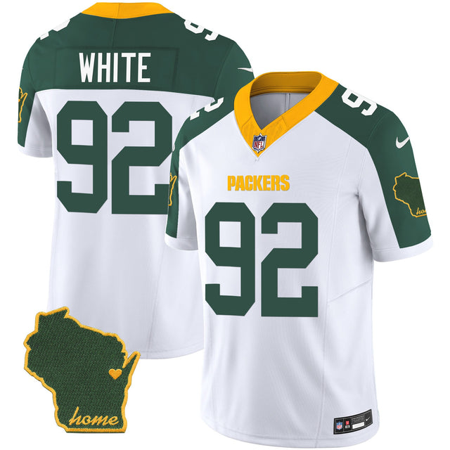 Men's Packers Home Patch Vapor Jersey V2 - All Stitched - Inverted - Reggie White — view 1