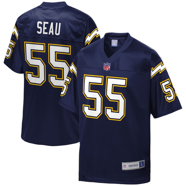 Junior Seau San Diego Chargers Jersey - All Stitched - Navy — view 1