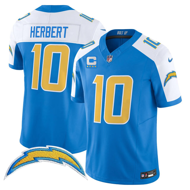 Men's Los Angeles Chargers 2024 Vapor Limited Jersey - All Stitched - Alternate - Justin Herbert — view 1