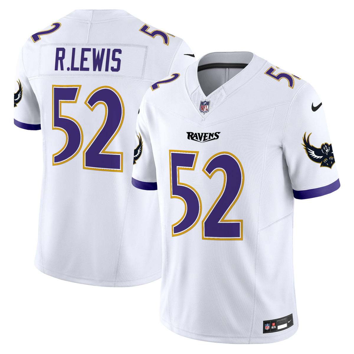 Men's Ravens Special Vapor Limited Jersey V2 - All Stitched - White - Ray Lewis — view 1