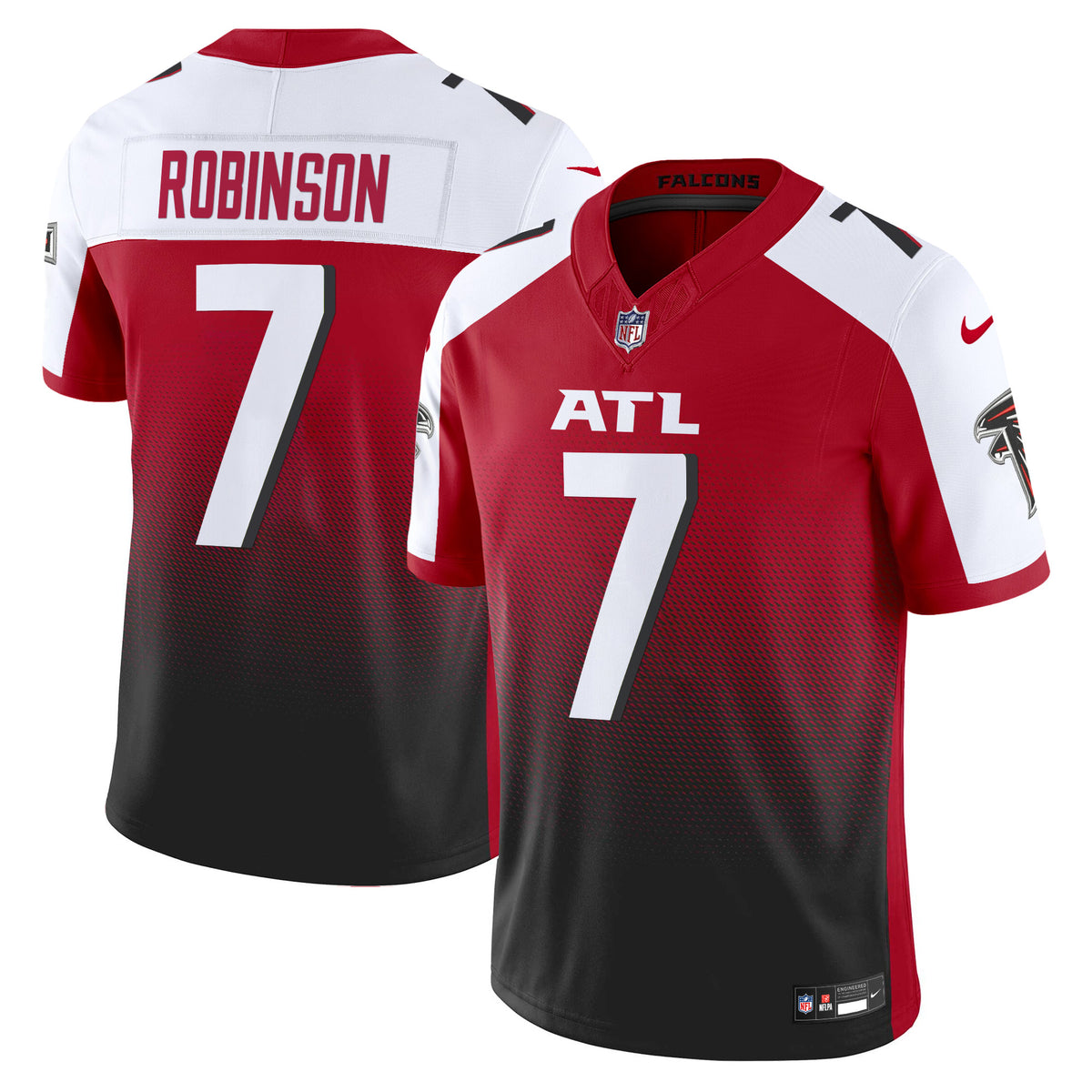 Men's Atlanta Falcons 2024 Vapor Limited Jersey - All Stitched - Red Alternate - Bijan Robinson — view 1