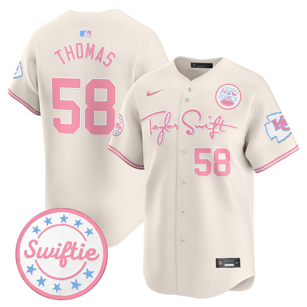 Unisex Chiefs Taylor Swift Bubblegum Pink Vapor Premier Limited Jersey - All Stitched — view 1