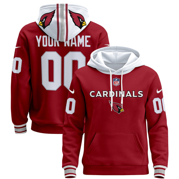 Arizona Cardinals 2024 Custom Pullover Hoodie V3 - All Stitched - Red — view 1