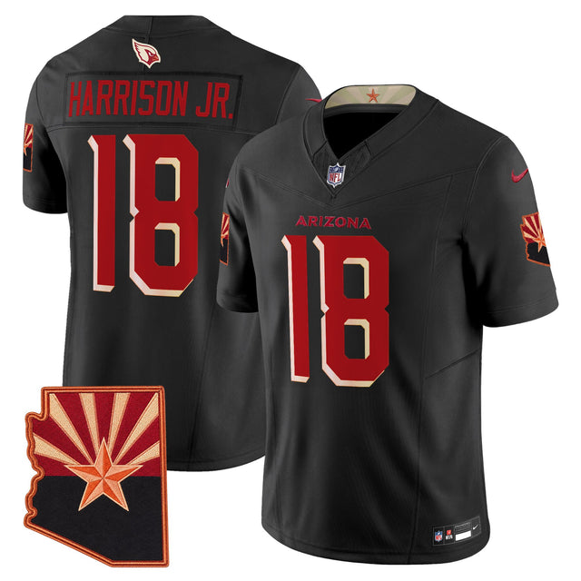 Men's Arizona Cardinals 2025 Rivalries Vapor Limited Jersey - All Stitched - Black - Marvin Harrison Jr — view 1