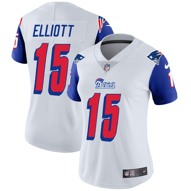 Women's Patriots 1996 Throwback Limited Vapor Jersey - All Stitched - Royal Sleeves - Ezekiel Elliott — view 1
