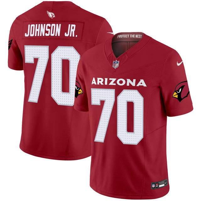 Men's Arizona Cardinals 2024 Vapor Limited Jersey - All Stitched - Red - Paris Johnson Jr — view 1