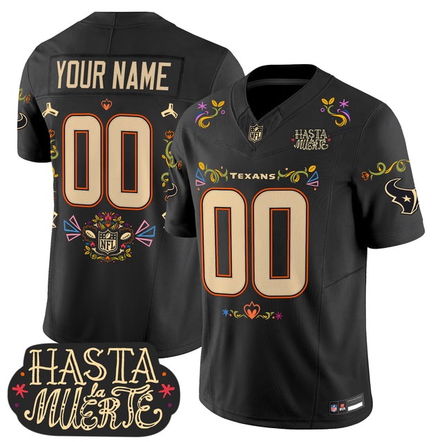 Houston Texans Mexico 'Hasta la Muerte Edition' Vapor Limited Custom Jersey - All Printed - Custom — view 1