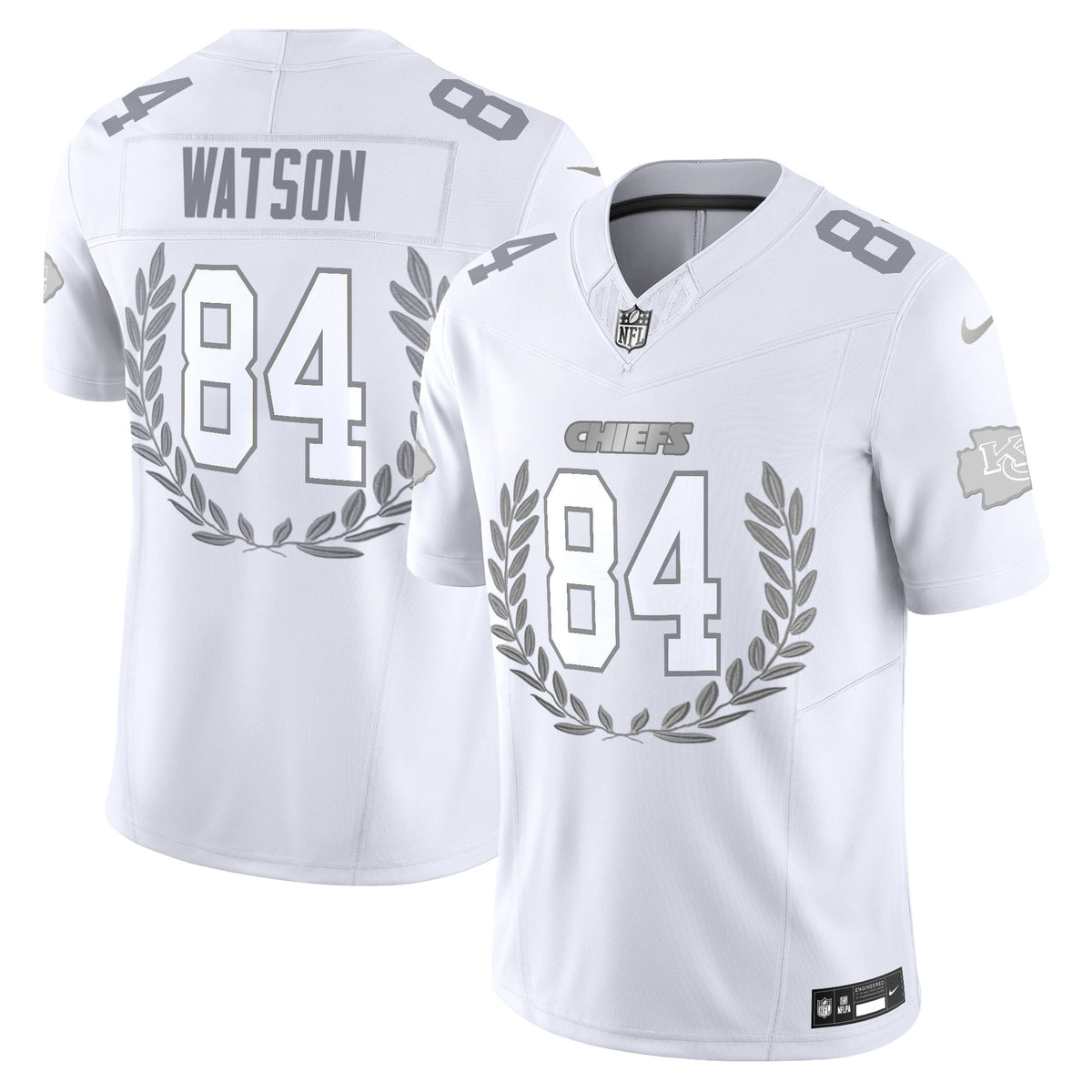 Kansas City Chiefs Platinum MVP Vapor Limited Jersey - All Stitched - Justin Watson — view 1