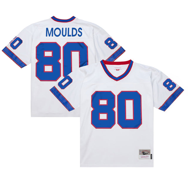 Men's Buffalo Bills Throwback Player Jersey - All Stitched - White - Eric Moulds — view 1