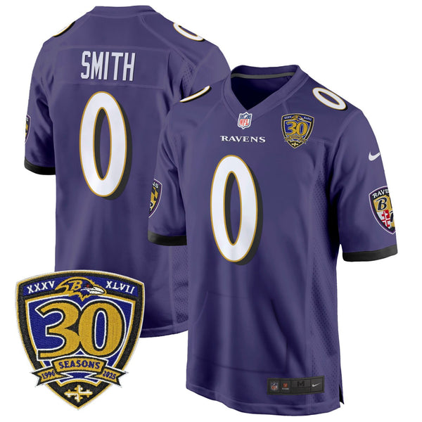 Baltimore Ravens Purple With Pocket Jersey - All Stitched - Roquan Smith — view 1