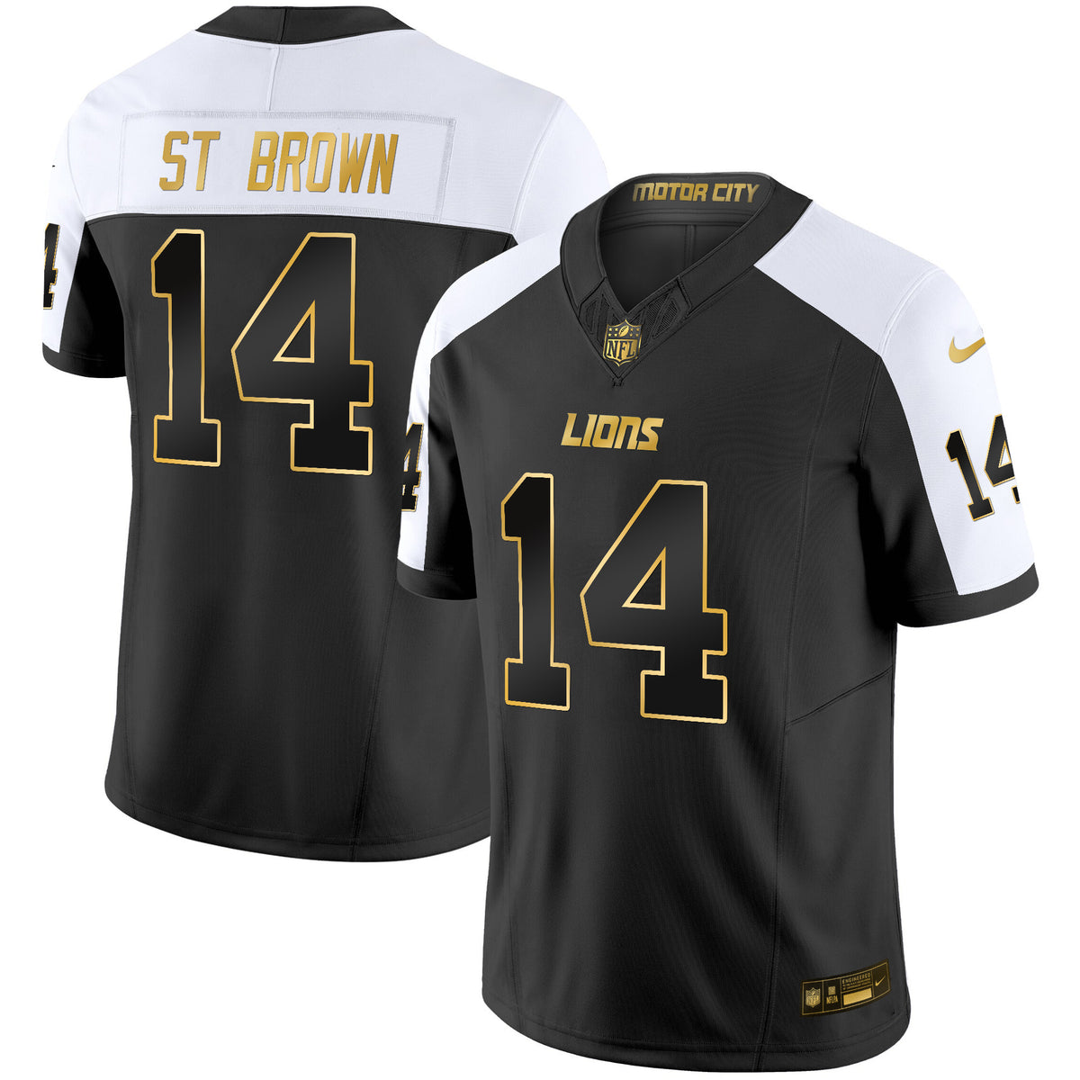 Men's Detroit Lions 2024 Gold Vapor Limited Jersey - All Stitched - Alternate - St. Brown — view 1