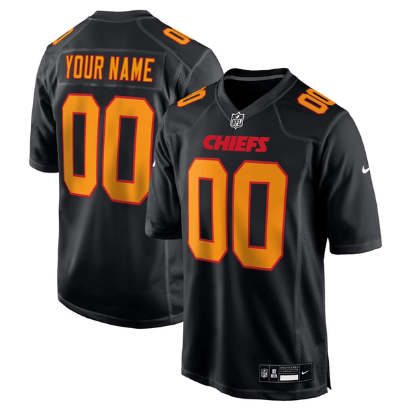 Kansas City Chiefs Black Custom Jersey - All Stitched - Custom — view 1