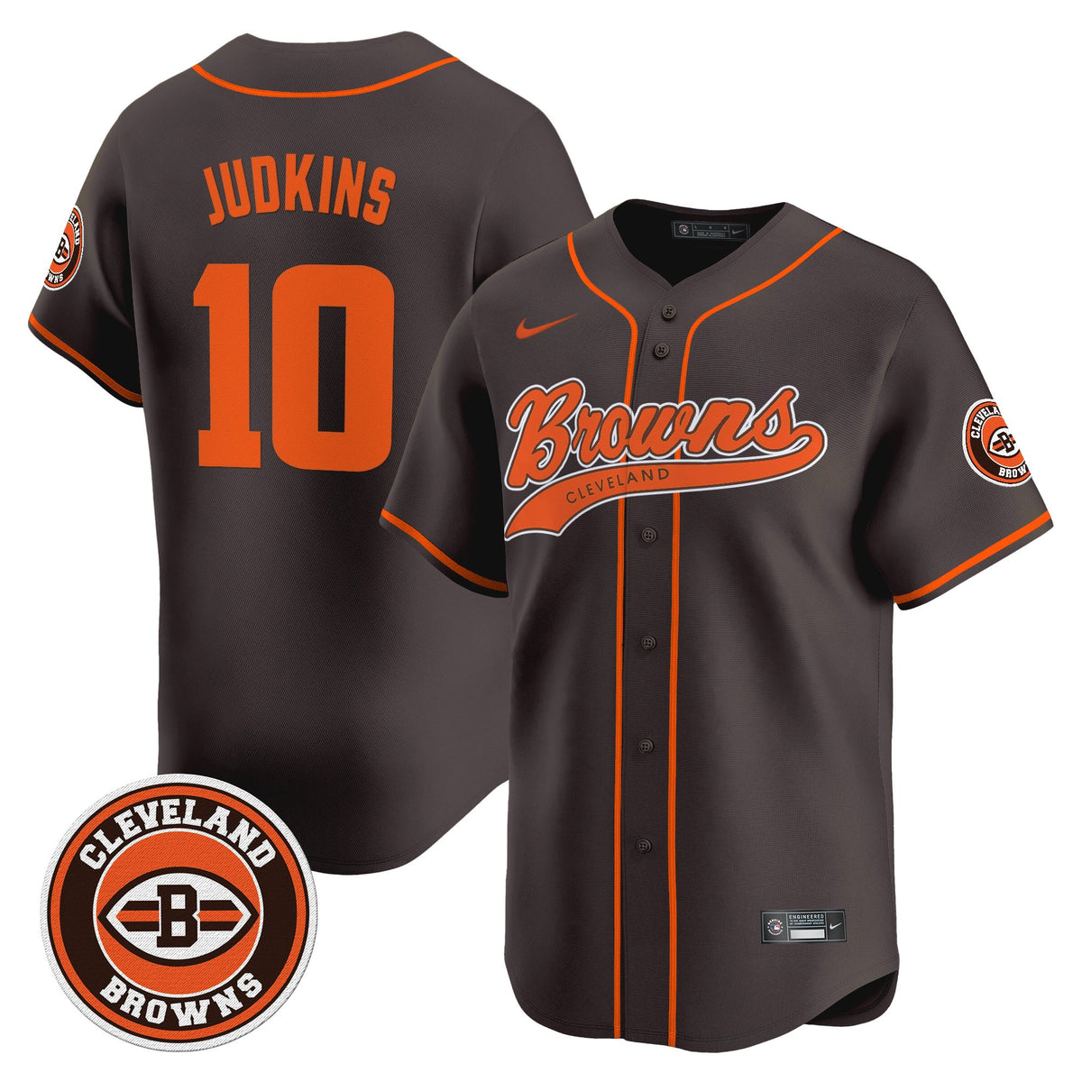 Men's Cleveland Browns 2025 Vapor Premier Limited Jersey - All Stitched - Brown - Quinshon Judkins — view 1