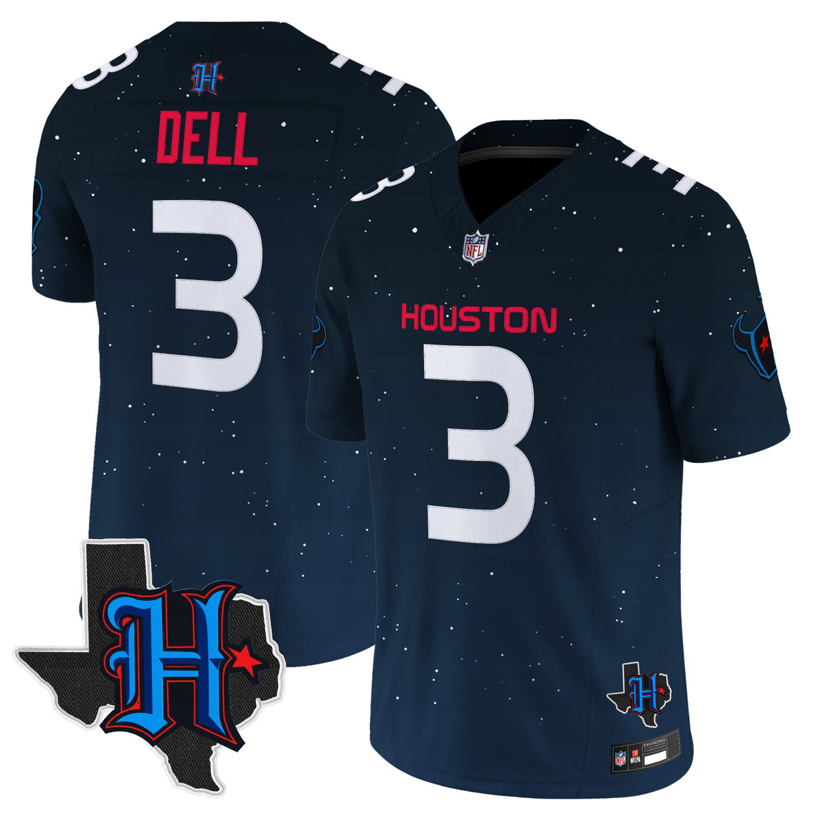 Houston Texans 'Space City Edition' Vapor Limited Jersey - All Stitched - Tank Dell — view 1