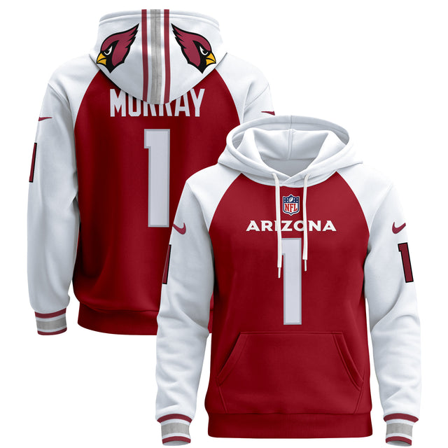 Men's Arizona Cardinals 2024 Pullover Hoodie - All Stitched - Red Alternate - Kyler Murray — view 1