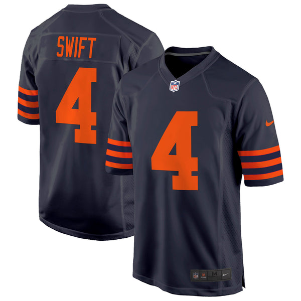 Men's Chicago Bears Throwback Game Jersey - All Stitched - Navy - D'Andre Swift — view 1