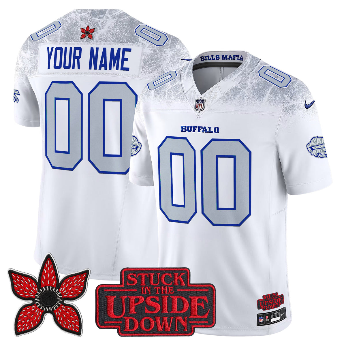 Buffalo Bills 'Stranger Things Edition' Vapor Limited Custom Jersey V2 - All Stitched - Rivalries — view 1