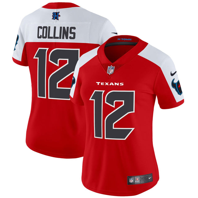 Women's Houston Texans 2024 Vapor Limited Jersey - All Stitched - Red Alternate - Nico Collins — view 1