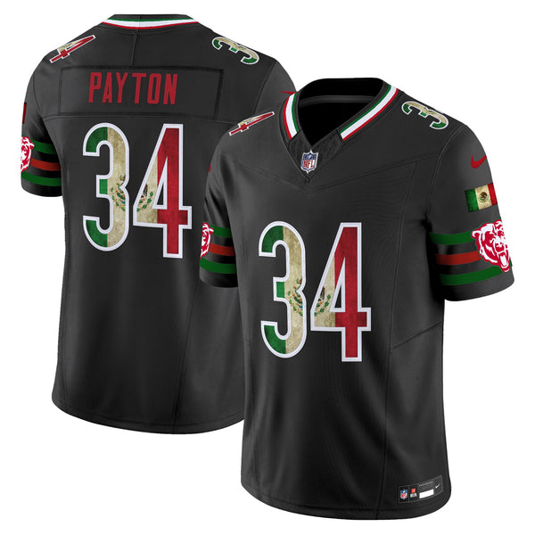 Men's Chicago Bears Mexico Vapor Limited Jersey - All Stitched - Black - Walter Payton — view 1
