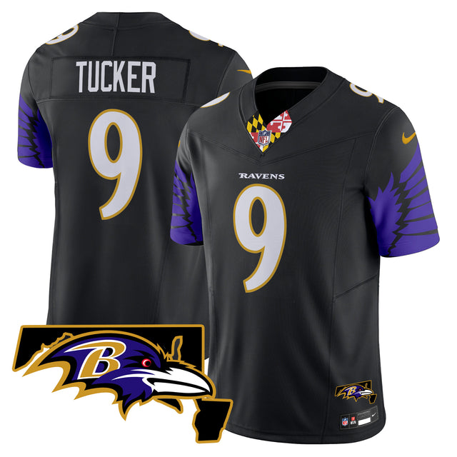 Men's Ravens Maryland Patch Vapor Limited Jersey V2 - All Stitched - Purple Limited - Derrick Henry — view 1