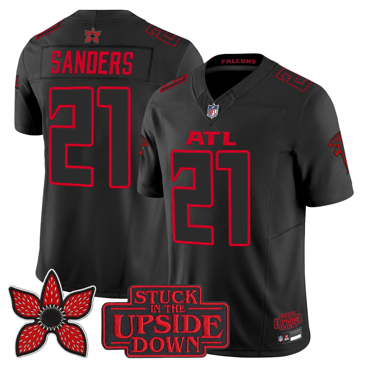 Atlanta Falcons 'Stranger Things Edition' Vapor Limited Jersey - All Stitched - Deion Sanders — view 1