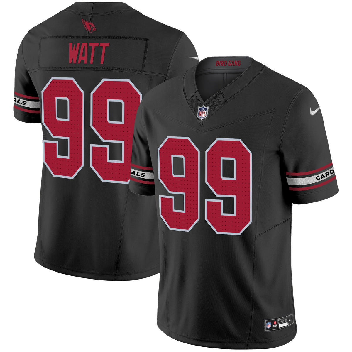 Men's Arizona Cardinals 2024 Vapor Limited Jersey - All Stitched - Black - J.J. Watt — view 1