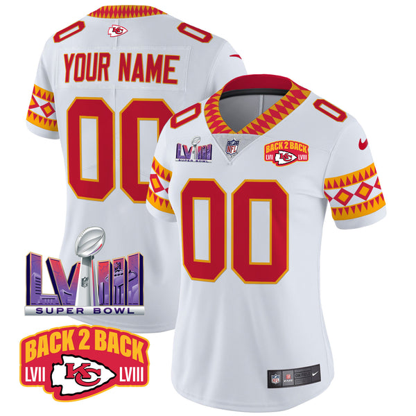 Chiefs Special Vapor Limited Custom Jersey - All Stitched - White — view 1