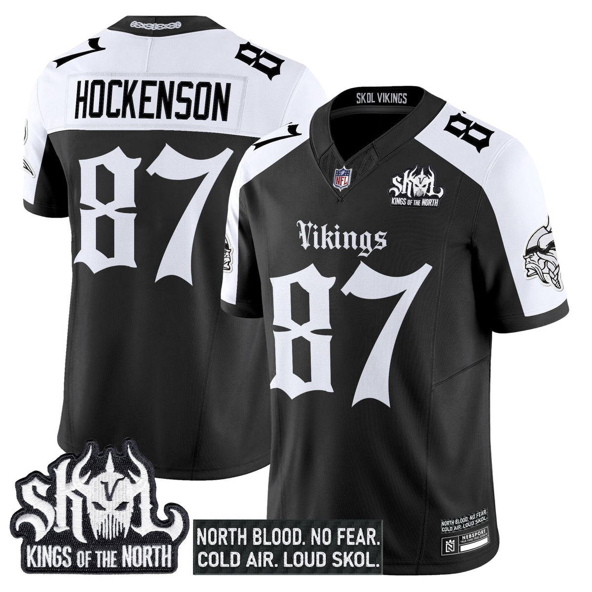 Men's Minnesota Vikings 'Gothic Norseblood Edition' Vapor Limited Jersey - All Stitched - Alternate - T.J.Hockenson — view 1