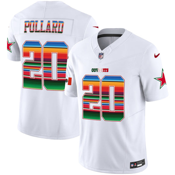 Men's Cowboys Mexico Vapor Limited Jersey V2 - All Stitched - White - Tony Pollard — view 1
