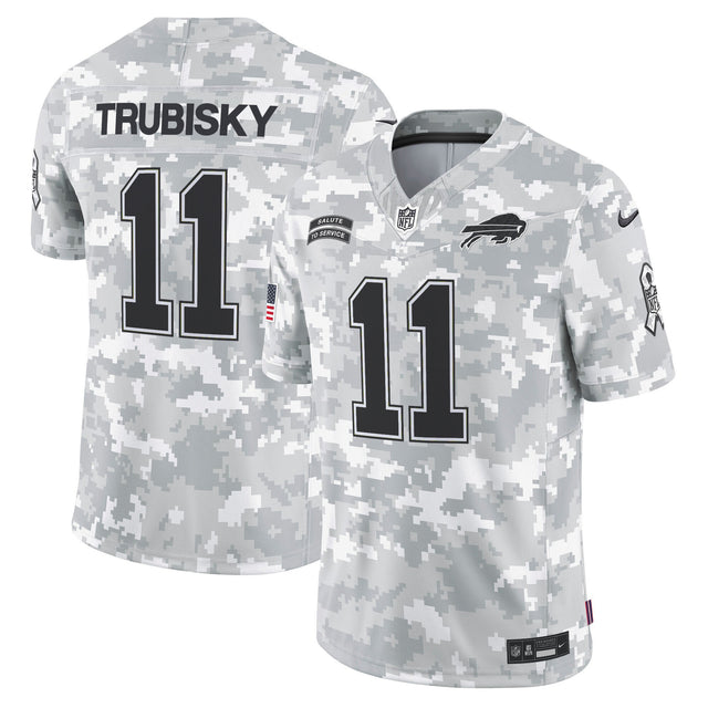 Buffalo Bills 2024 Salute to Service Vapor Limited Jersey - Arctic Camo - All Stitched - Mitchell Trubisky — view 1