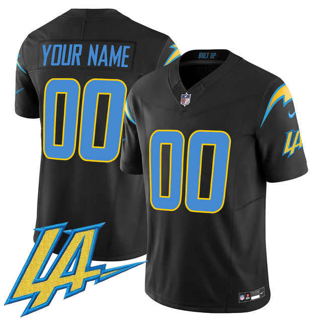Chargers Vapor Limited Custom Jersey V2 - All Stitched - Black — view 1