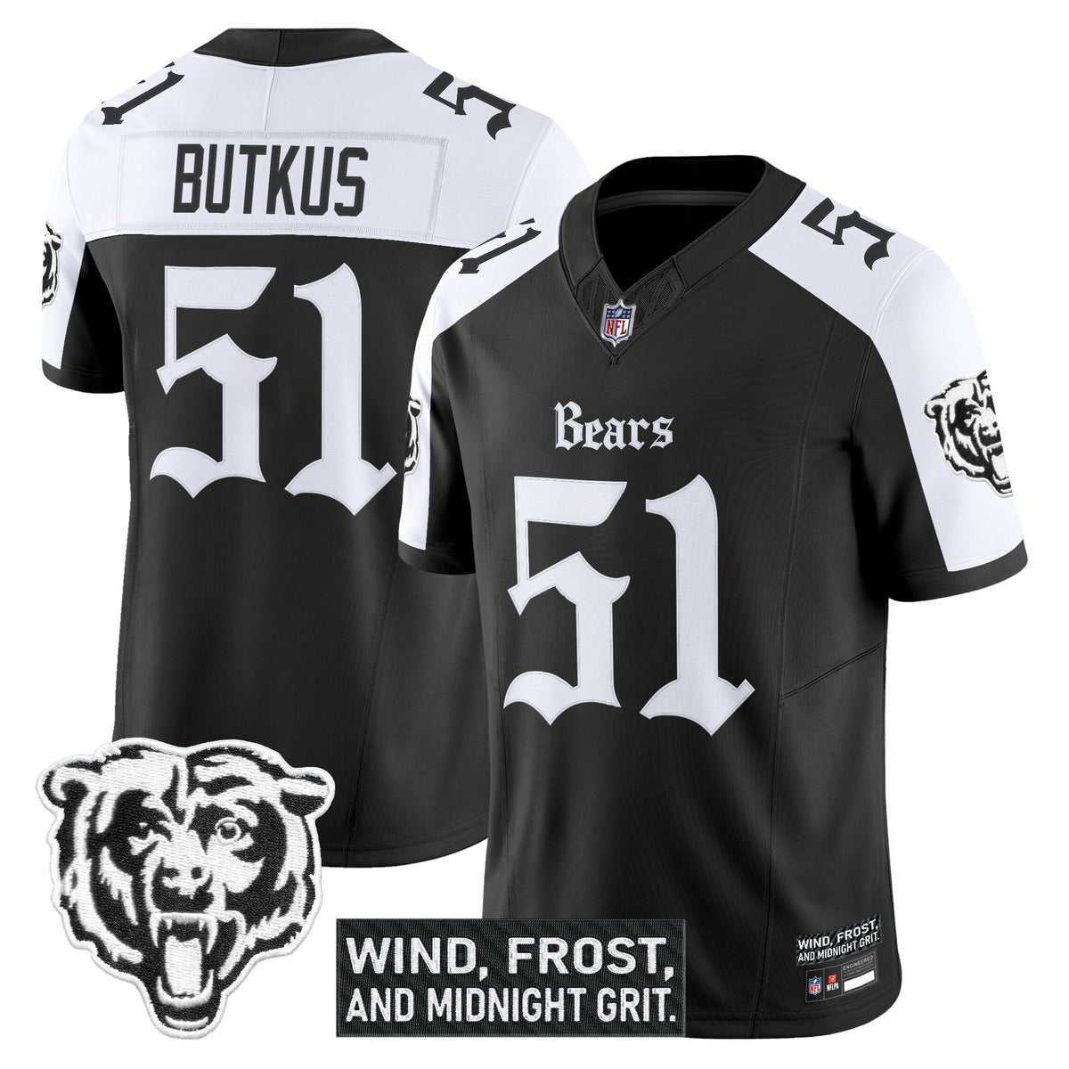 Men's Chicago Bears 'Gothic Midway Legacy' Vapor Limited Jersey - All Stitched - Alternate - Dick Butkus — view 1