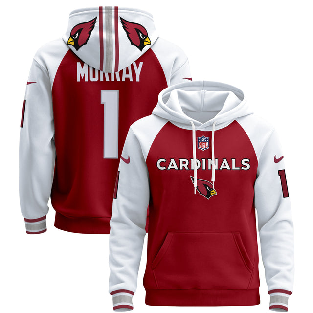 Men's Arizona Cardinals 2024 Pullover Hoodie V3 - All Stitched - Red Alternate - Kyler Murray — view 1