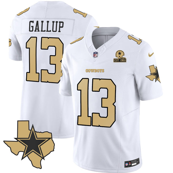 Men's Cowboys Special Vapor Limited Jersey - All Stitched - White - Michael Gallup — view 1