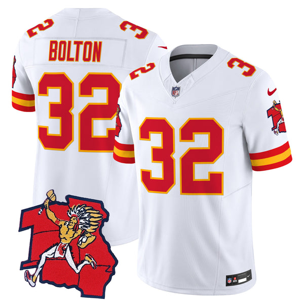 Men's Chiefs 1963 Throwback Vapor Limited Jersey - All Stitched - White - Nick Bolton — view 1