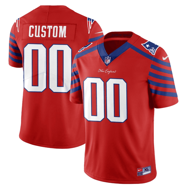 New England Patriots 2023 City Edition Custom Jersey – All Stitched - Red — view 1