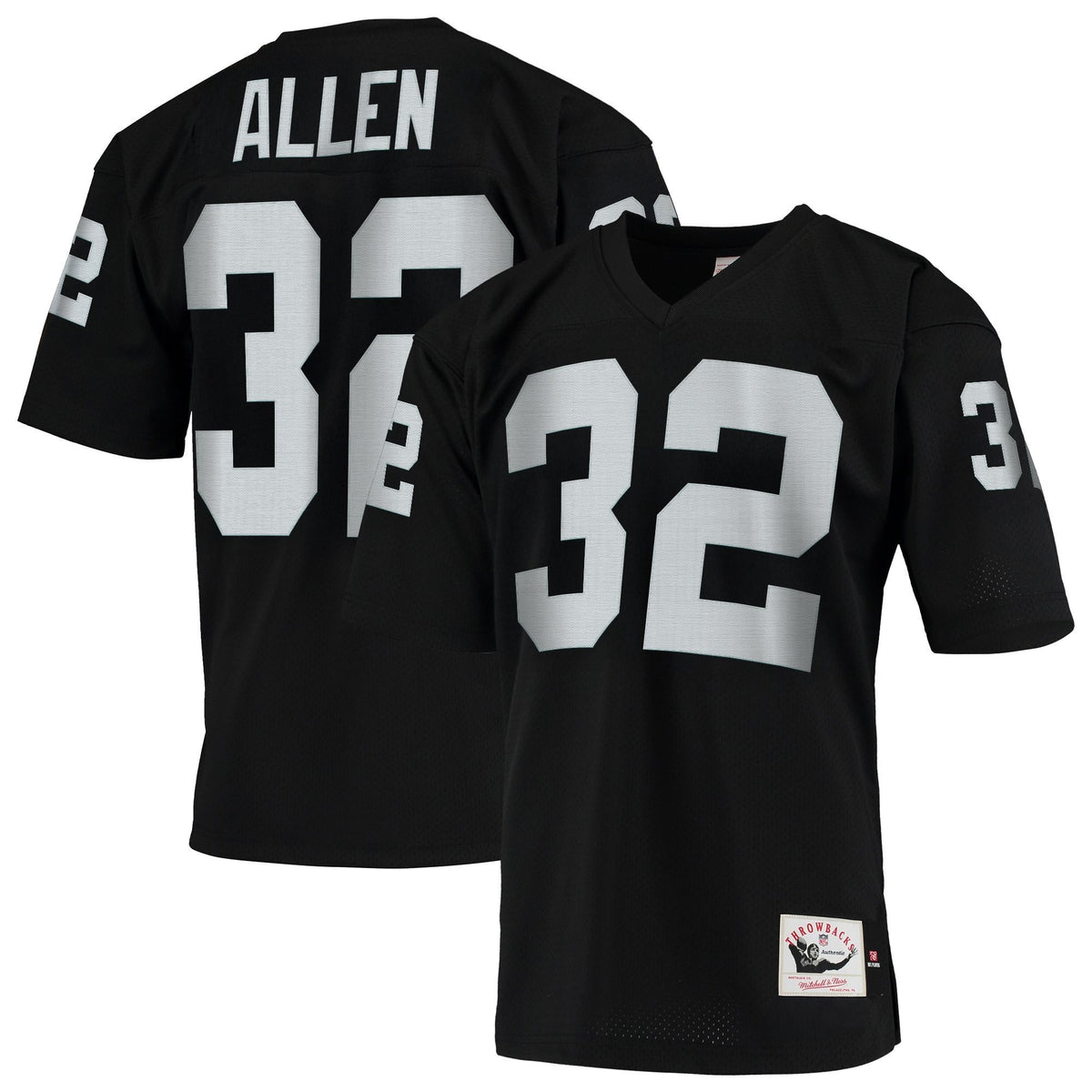 Men's Las Vegas Raiders Throwback Player Jersey - All Stitched - Black - Marcus Allen — view 1