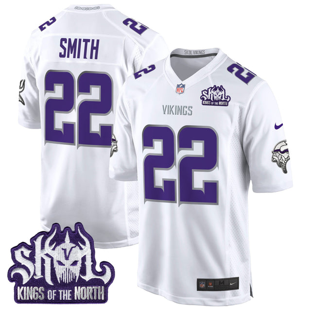 Men's Minnesota Vikings King Of The North Patch Game Jersey - All Stitched - Winter Warrior - Harrison Smith — view 1