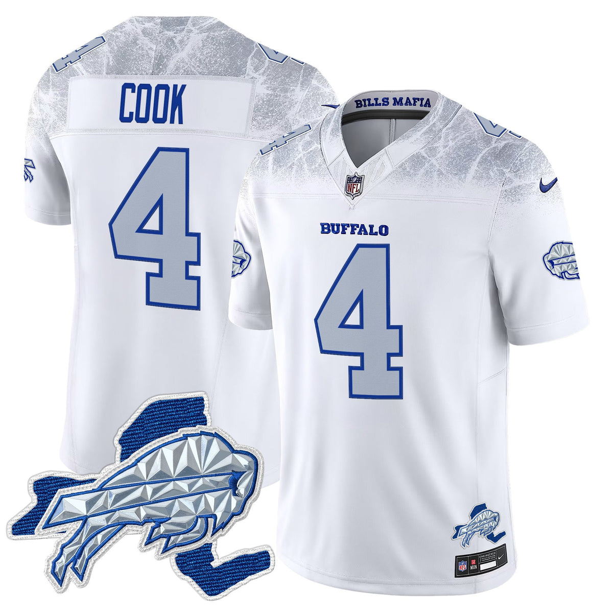 Buffalo Bills 2025 Rivalries Vapor Limited Jersey - New York Patch - All Stitched - James Cook — view 1