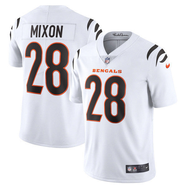 Youth's Cincinnati Bengals Player Vapor Limited Jersey - All Stitched - White - Joe Mixon — view 1