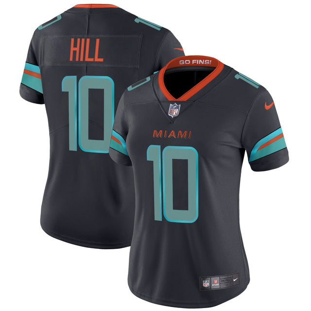 Women's Miami Dolphins 2025 Rivalries Vapor Limited Jersey - All Stitched - Dark Waters - Tyreek Hill — view 1