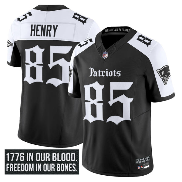 Men's New England Patriots 'Gothic Revolution Edition' Vapor Limited Jersey - All Stitched - Alternate - Hunter Henry — view 1