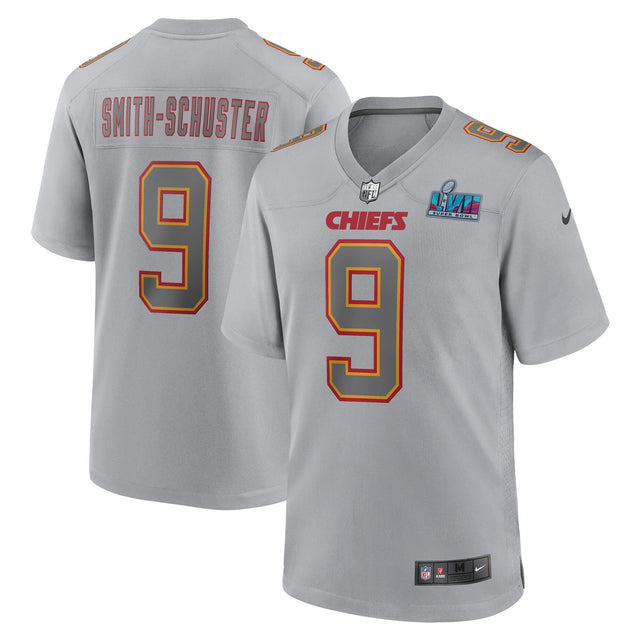 Chiefs Super Bowl LVII Patch Game Jersey Gray - All Stitched - JuJu Smith-Schuster — view 1