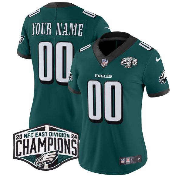 Eagles 2024 NFC East Division Champions Vapor Limited Custom Jersey - All Stitched - Midnight Green — view 1
