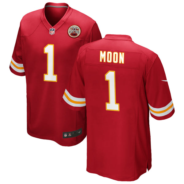 Warren Moon Kansas City Chiefs Red Jersey - All Stitched - Red — view 1