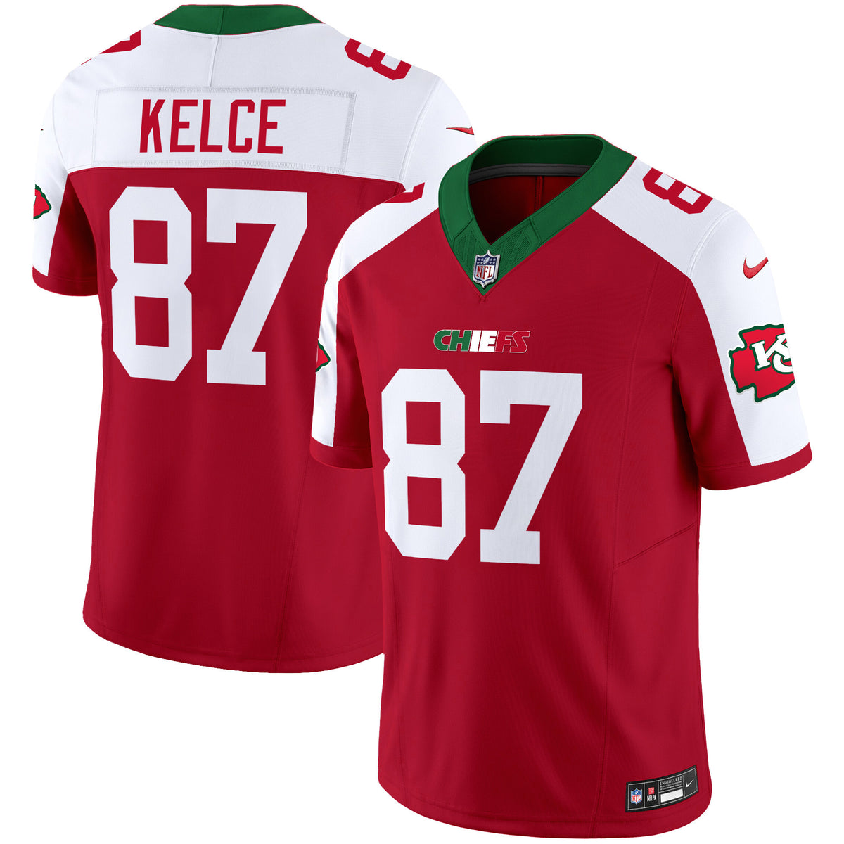 Men's Chiefs Mexico Vapor Limited Jersey - All Stitched - Red Alternate - Travis Kelce — view 1