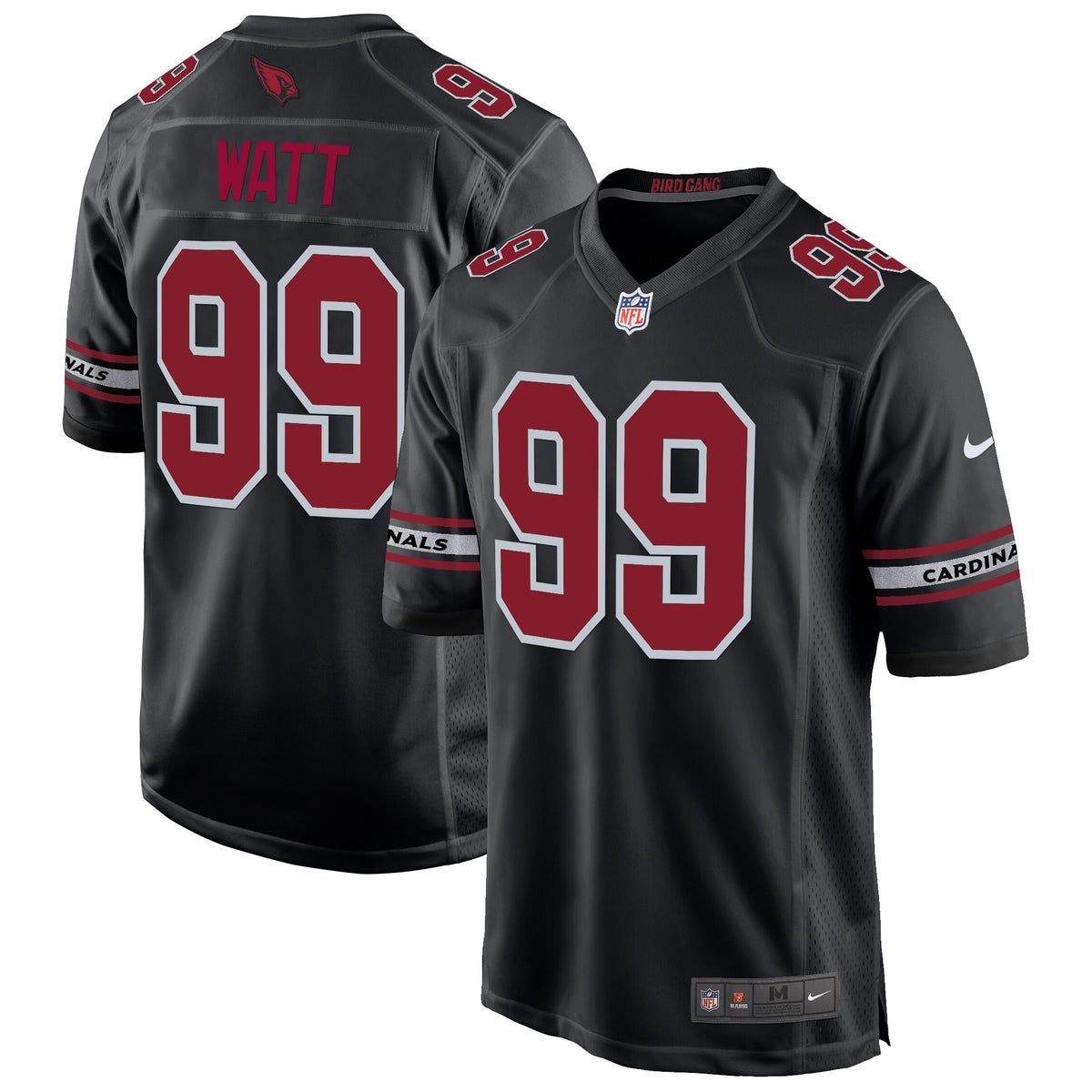 Men's Arizona Cardinals 2024 Game Jersey - All Stitched - Black - J.J. Watt — view 1